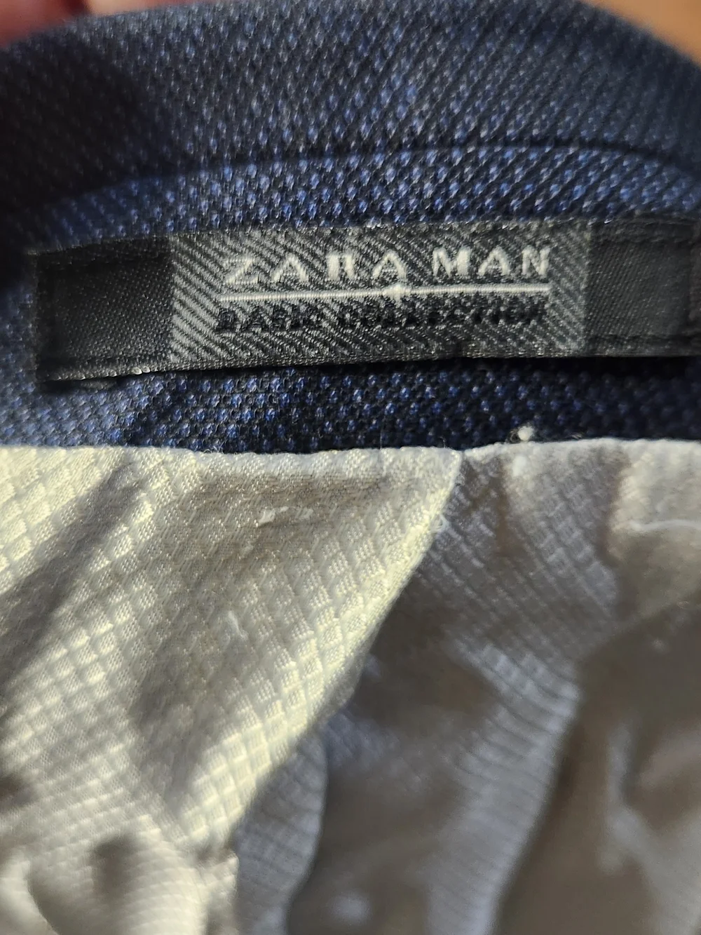 ZARA MAN Slim Fit Suit – Blue Textured – Blazer & Pants Set – EU 50 / US 40 - Picture 14 of 14